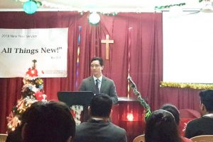 New Year service preaching photo